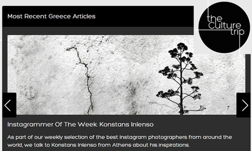 Theculturetrip.com - Instagrammer of the week: Interview with Konstans Zafeiri - Inlenso